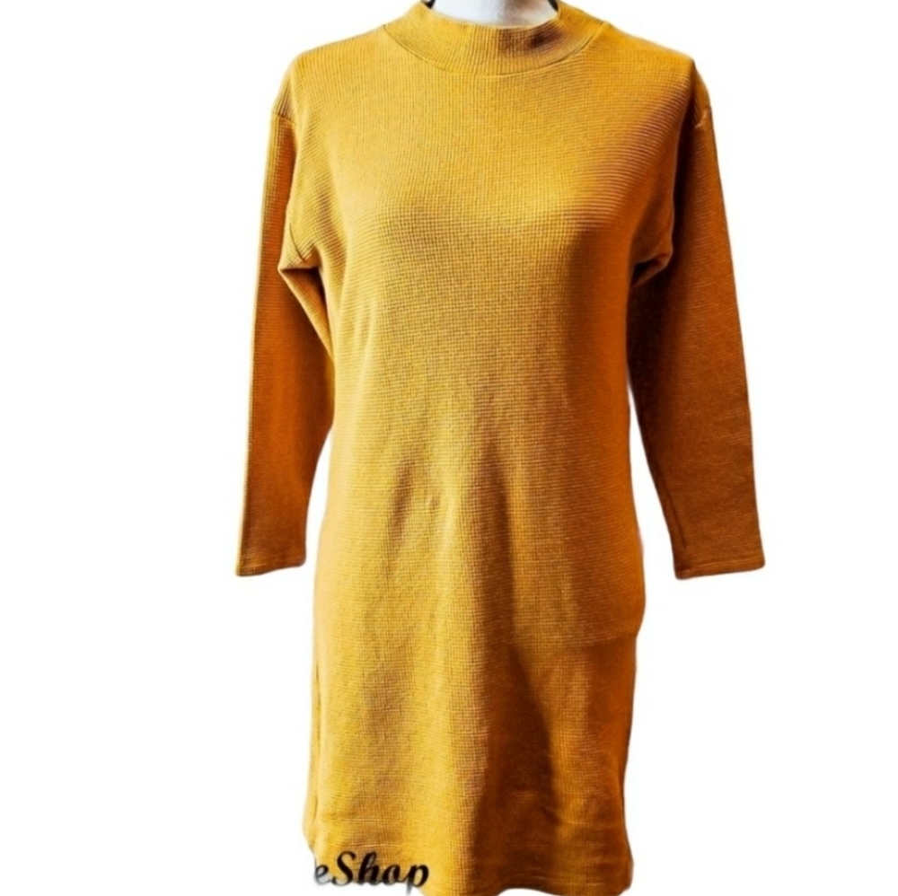 North of West Mock Neck Organic Cotton Shift Dress size small